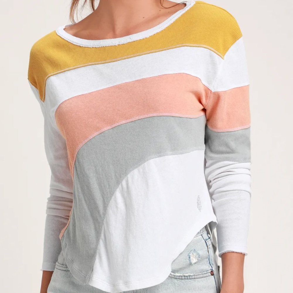 Free People Movement - Multi Color Long Sleeve Top